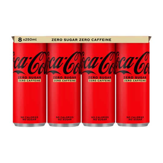 Coop Coca-Cola Zero sugar zero cafeïne 8 x 25 cl aanbieding