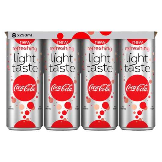 Coop Coca-Cola Light taste 8 x 250 ml aanbieding