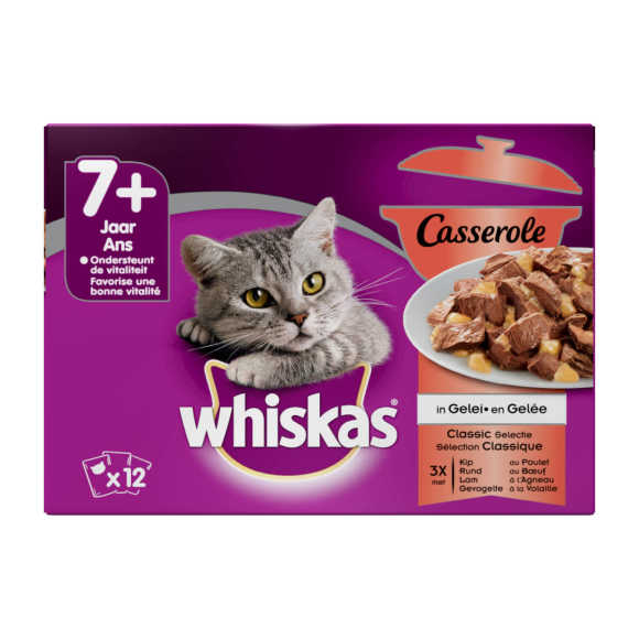 statisch Bron video Whiskas 7+ Senior casserole maaltijdzakjes kattenvoer - Huisdierproducten  online bestellen? | Coop.nl | Coop