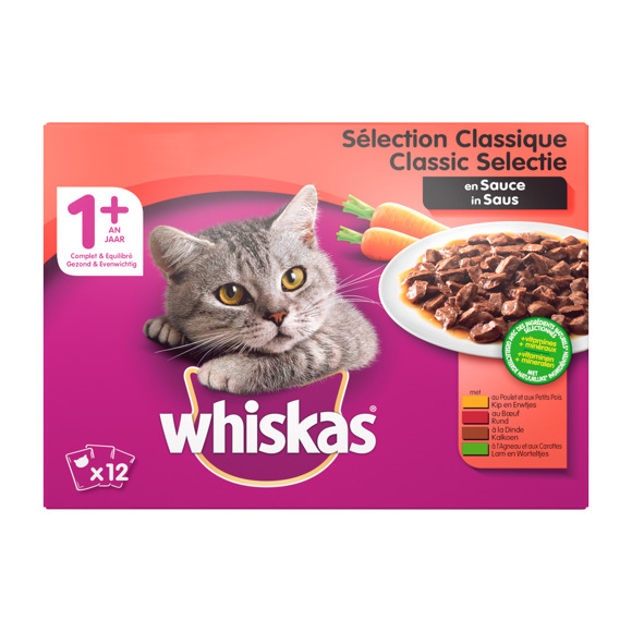 verbrand Verkeerd Bandiet Whiskas 1+ Adult maaltijdzakjes kattenvoer - Huisdierproducten online  bestellen? | Coop.nl | Coop