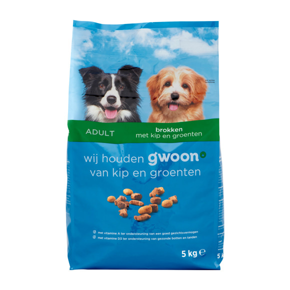 g'woon Hondenbrokken kip en groenten - Hondenvoer en -benodigdheden online bestellen? | Coop.nl | Coop