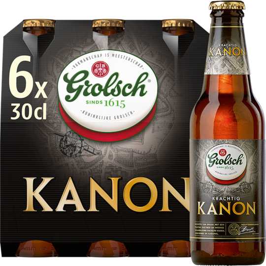 Coop Grolsch Kanon bier fles 6 x 30 cl aanbieding